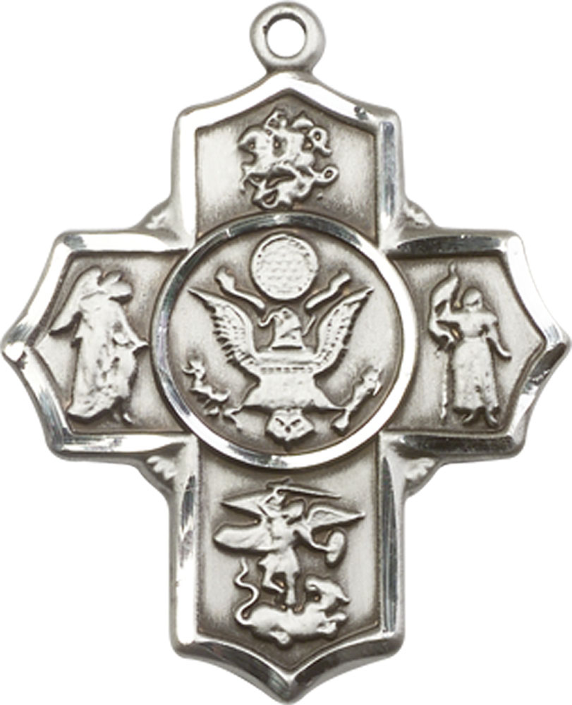 Sterling Silver 5-Way Army Medal
