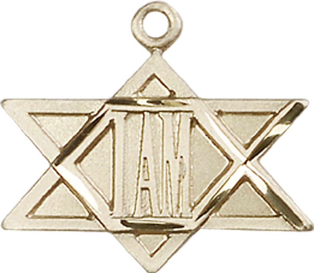 14kt Gold Filled I Am / Star of David Medal