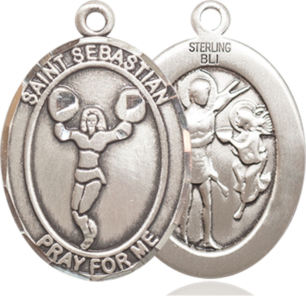 Sterling Silver Saint Sebastian Cheerleading Medal