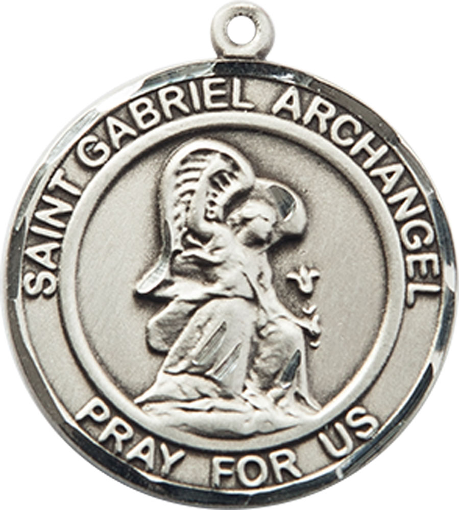 Sterling Silver Saint Gabriel the Archangel Medal
