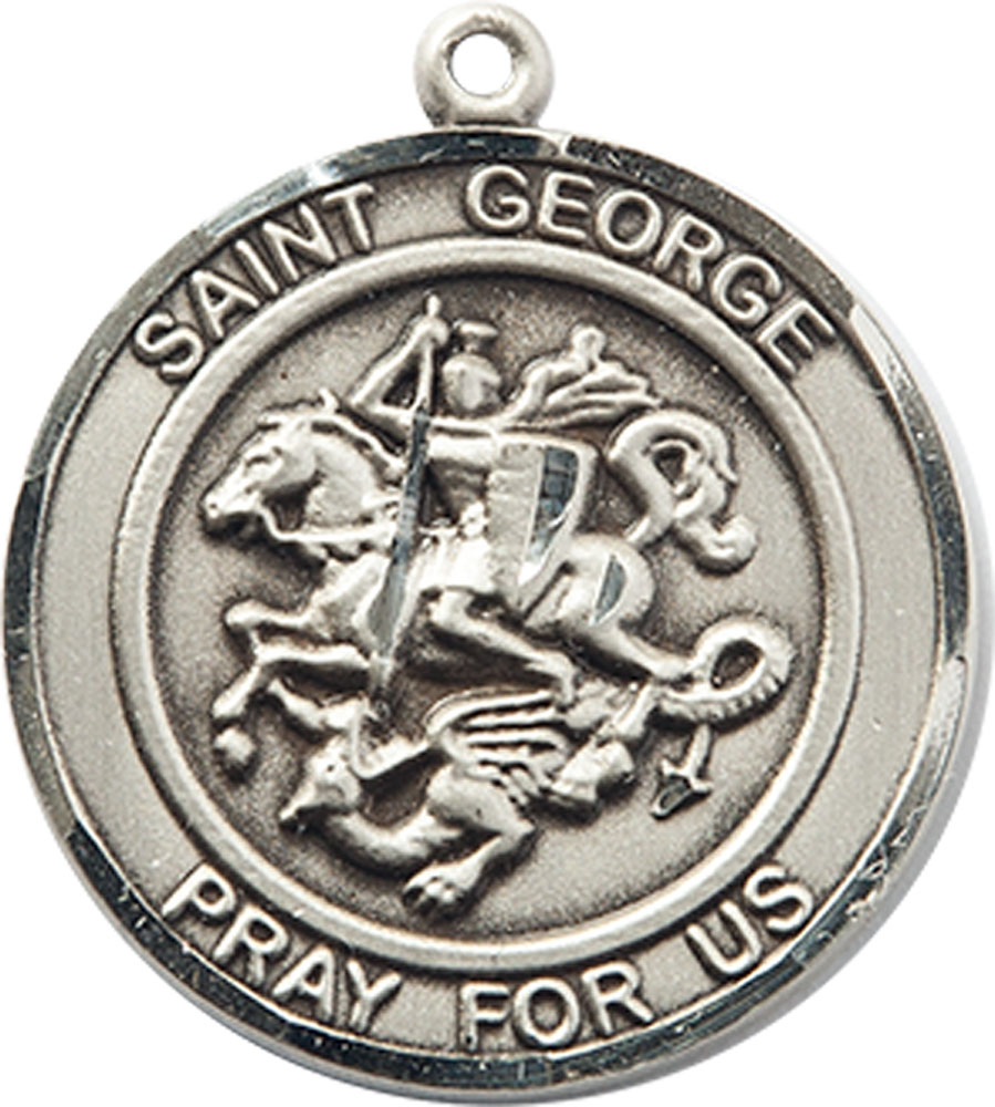 Sterling Silver Saint George Medal