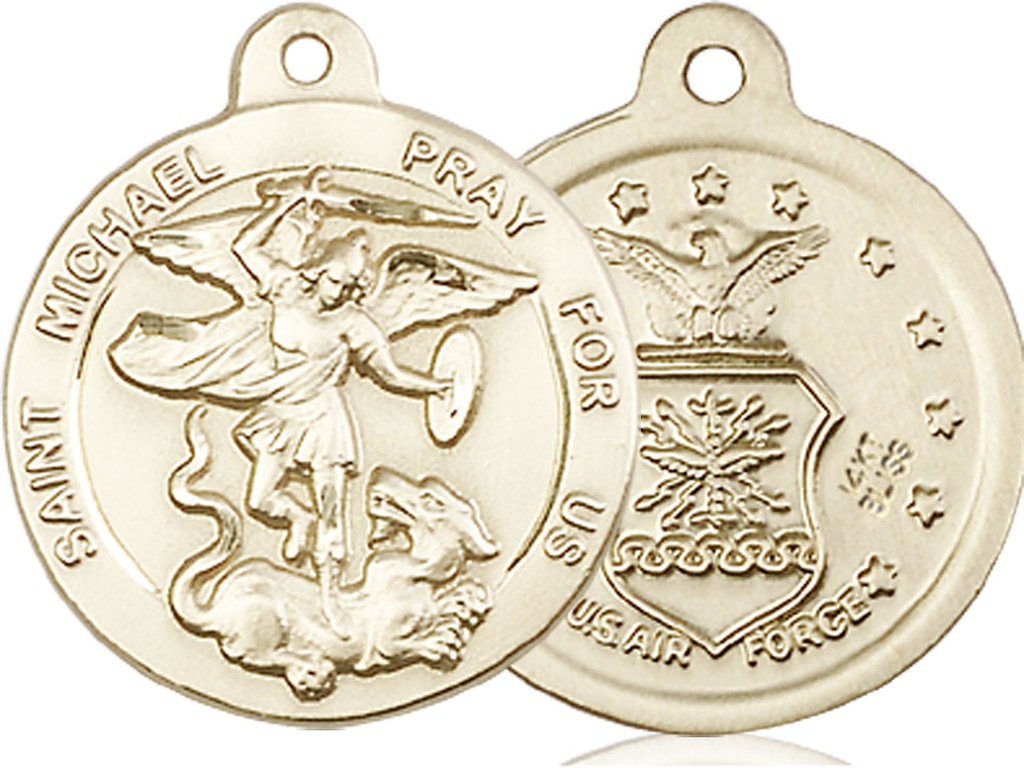 14kt Gold Saint Michael Air Force Medal