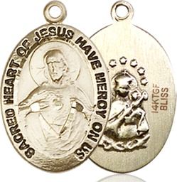 [3988GF] 14kt Gold Filled Scapular Medal