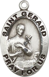[3994SS] Sterling Silver Saint Gerard Majella Medal