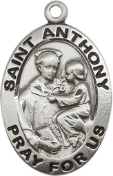 [4021SS] Sterling Silver Saint Anthony of Padua Medal
