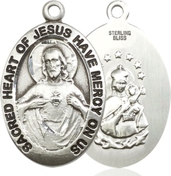 [4028SS] Sterling Silver Scapular Medal