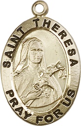 [4032GF] 14kt Gold Filled Saint Theresa Medal