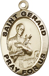 [4034GF] 14kt Gold Filled Saint Gerard Medal