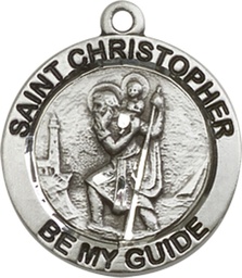 [4051SS] Sterling Silver Saint Christopher Medal