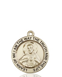 [4058KT] 14kt Gold Scapular Medal