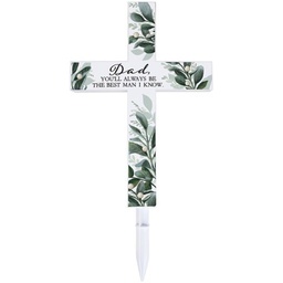 [14407] &quot;Dad&quot; Solar Cross Stake