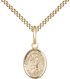 [9291GF/18G] 14kt Gold Filled Saint Peter Nolasco Pendant on a 18 inch Gold Plate Light Curb chain