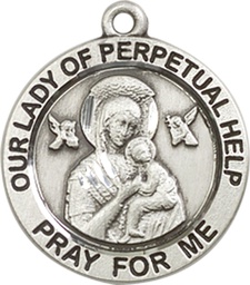 [4062SS] Sterling Silver Our Lady of Perpetual Help Medal