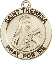 [4064GF] 14kt Gold Filled Saint Theresa Medal