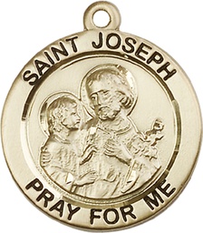 [4079GF] 14kt Gold Filled Saint Joseph Medal