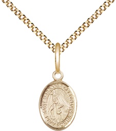 [9301GF/18G] 14kt Gold Filled Saint Margaret of Cortona Pendant on a 18 inch Gold Plate Light Curb chain
