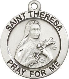 [4087SS] Sterling Silver Saint Theresa Medal