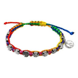 [HI-9616MC] Blessed Beads Cord Bracelet Inner Strength-St. Dymphna