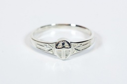 [0512SS4] Sterling Silver Cross Ring Size 4