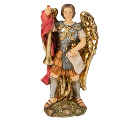 [HI-1735-445] 4" Cold Cast Resin Hand Painted Statue of St. Gabriel