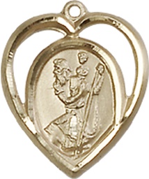 [4127GF] 14kt Gold Filled Saint Christopher Medal
