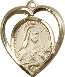 [4130GF] 14kt Gold Filled Saint Theresa Medal