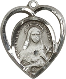 [4130SS] Sterling Silver Saint Theresa Medal