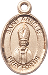 [9342GF] 14kt Gold Filled Saint Anselm of Canterbury Medal