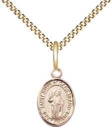 [9350GF/18G] 14kt Gold Filled Saint John of Capistrano Pendant on a 18 inch Gold Plate Light Curb chain