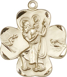 [4136GF] 14kt Gold Filled Saint Christopher Medal