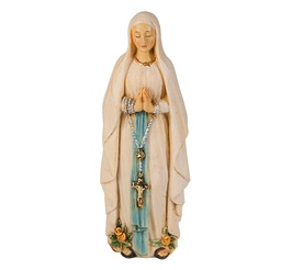 [HI-1735-210] 4" Our Lady Of Lourdes Cold Cast Resin Hand Painted Statue   P65