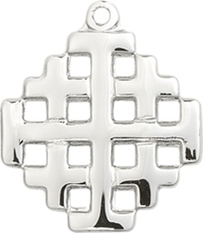 [4139SS] Sterling Silver Jerusalem Cross Medal