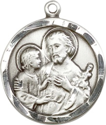 [4140SS] Sterling Silver Saint Joseph Medal