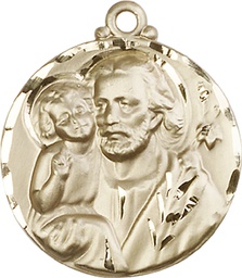 [4141GF] 14kt Gold Filled Saint Joseph Medal