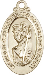 [4145CGF] 14kt Gold Filled Saint Christopher Medal