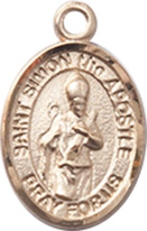 [9375GF] 14kt Gold Filled Saint Simon Medal