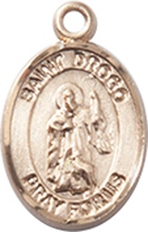 [9386GF] 14kt Gold Filled Saint Drogo Medal