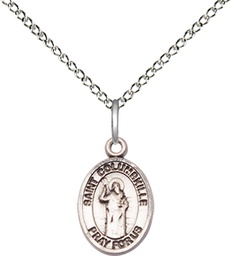 [9399SS/18SS] Sterling Silver Saint Columbkille Pendant on a 18 inch Sterling Silver Light Curb chain