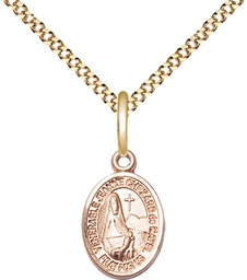 [9401GF/18G] 14kt Gold Filled Jeanne Chezard de Matel Pendant on a 18 inch Gold Plate Light Curb chain