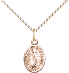 [9401GF/18GF] 14kt Gold Filled Jeanne Chezard de Matel Pendant on a 18 inch Gold Filled Light Curb chain