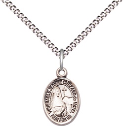 [9401SS/18S] Sterling Silver Jeanne Chezard de Matel Pendant on a 18 inch Light Rhodium Light Curb chain