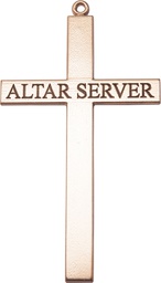 [5952KT] 14kt Gold Alter Server Cross Medal