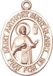 [7416KT] 14kt Gold Saint Anthony Mary Claret Medal