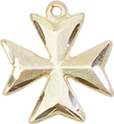 [5992KT-CX] 14kt Gold Maltese Cross Medal