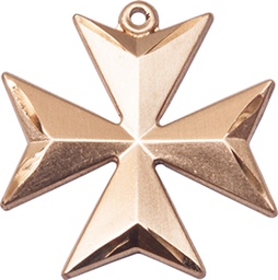 [5994KT-CX] 14kt Gold Maltese Cross Medal