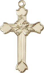 [6002KT] 14kt Gold Cross Medal