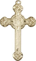 [6006KT] 14kt Gold Cross Medal