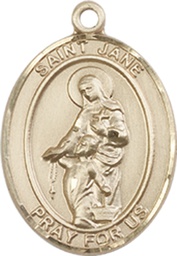 [8029KT] 14kt Gold Saint Jane of Valois Medal