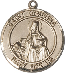 [8032RDKT] 14kt Gold Saint Dymphna Medal