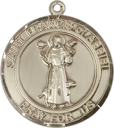 [8036RDKT] 14kt Gold Saint Francis of Assisi Medal